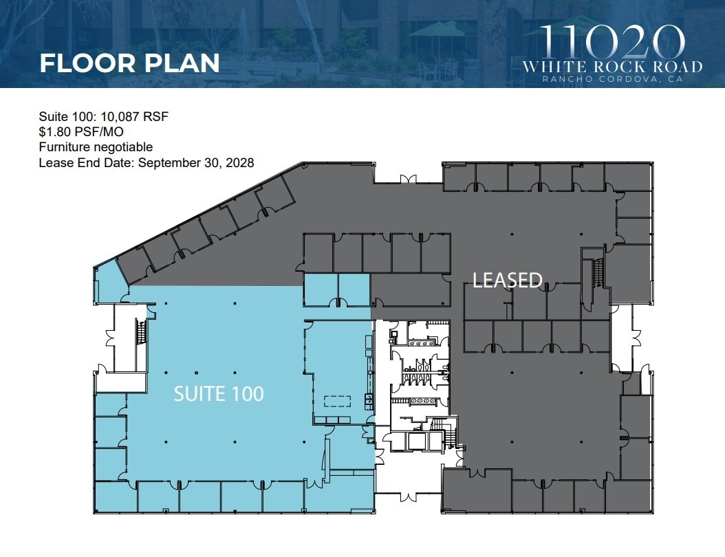 11020 White Rock Rd, Rancho Cordova, CA for lease Floor Plan- Image 1 of 1