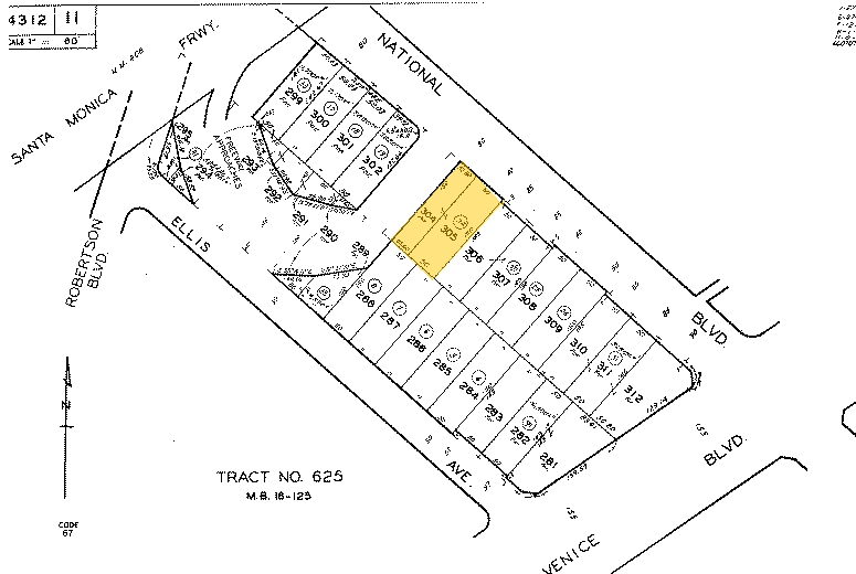 8940 National Blvd, Los Angeles, CA for sale - Plat Map - Image 2 of 5