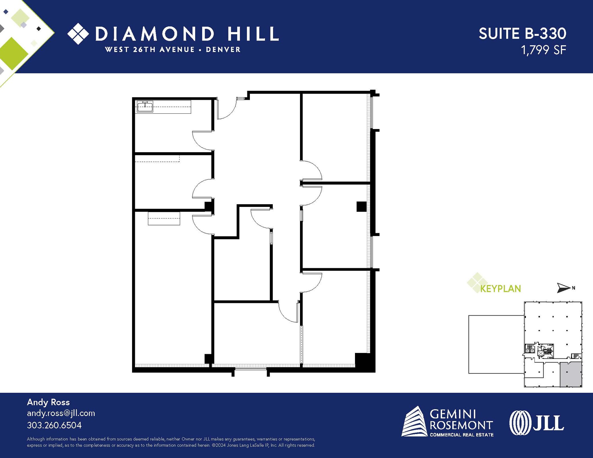 2490 W 26th Ave, Denver, CO à louer Plan d’étage- Image 1 de 2