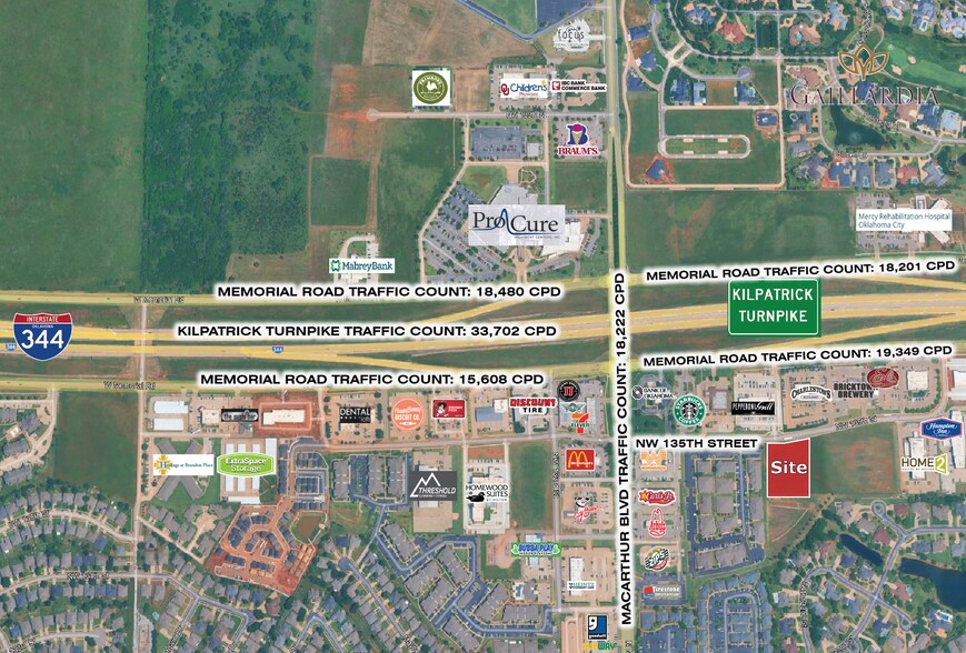 5708 NW 135th St, Oklahoma City, OK à vendre - Aérien - Image 1 de 2