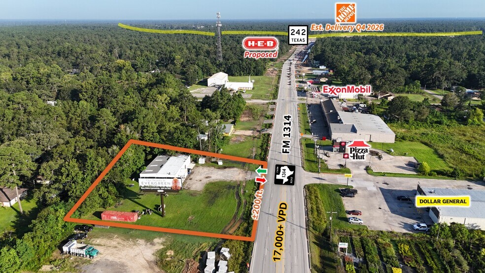 17018 FM 1314, Conroe, TX à vendre - Aérien - Image 3 de 7