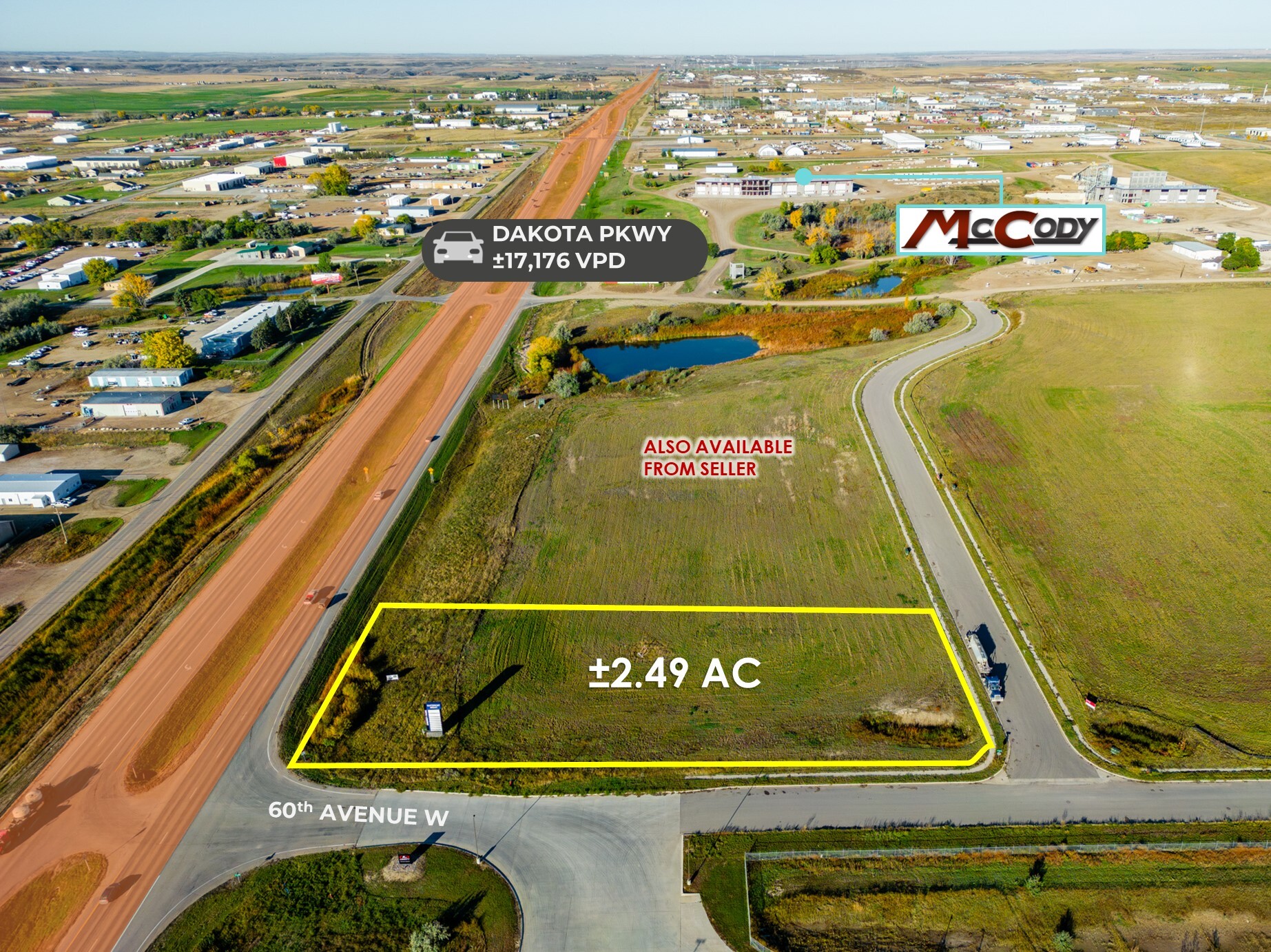 2.49 ac adj to 5922 Dakota Pkwy W, Williston, ND à vendre Photo principale- Image 1 de 12