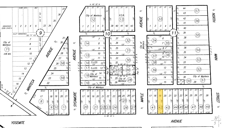 159 W Yosemite Ave, Manteca, CA for lease - Plat Map - Image 2 of 10