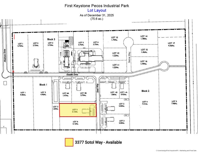 3377 Sotol Way, Pecos, TX for lease - Site Plan - Image 2 of 9