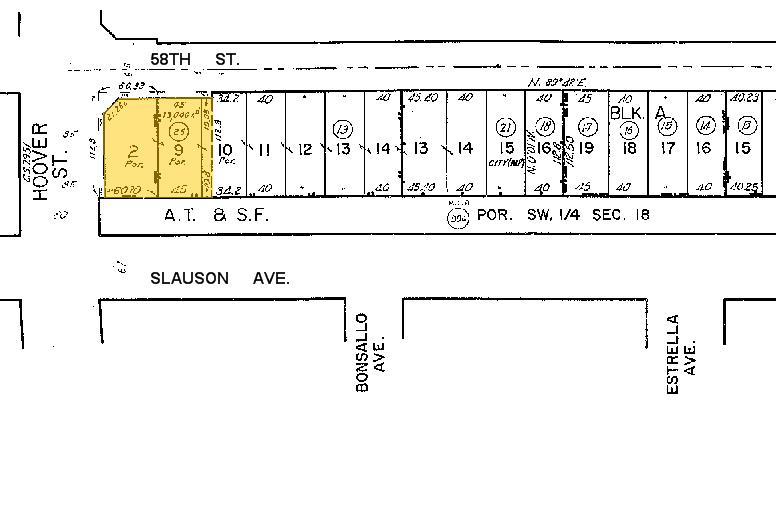 5800 S Hoover St, Los Angeles, CA à vendre - Plan cadastral - Image 2 de 12