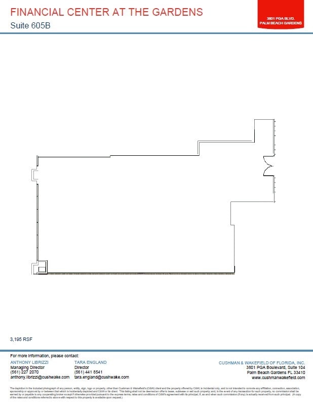 3801 PGA Blvd, Palm Beach Gardens, FL à louer Plan d’étage- Image 1 de 1