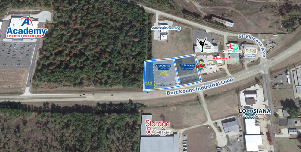 400 Block East Bert Kouns Industrial Loop, Shreveport, LA à vendre - Plan cadastral - Image 3 de 4