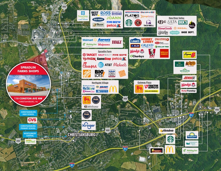 Shops to Spradlin Farms, Christiansburg, VA for sale - Building Photo - Image 3 of 7