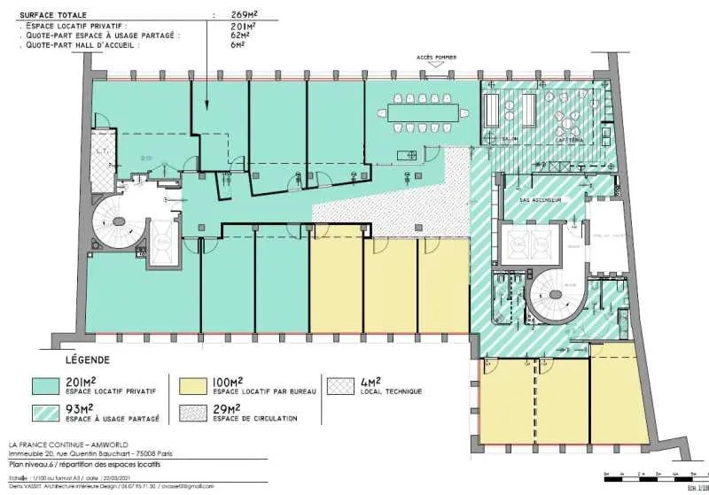 20 Rue Quentin-Bauchart, Paris for lease - Floor Plan - Image 1 of 1