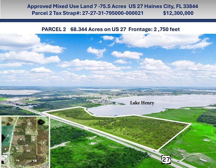 US 27 & SR 544, Haines City, FL for sale - Aerial - Image 2 of 4