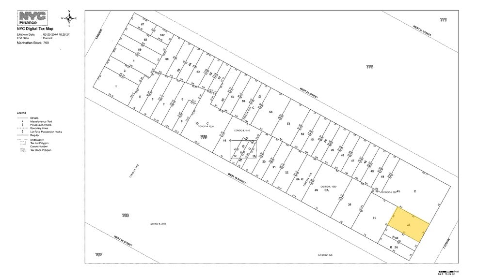156-158 Seventh Ave, New York, NY à vendre - Plan cadastral - Image 2 de 2