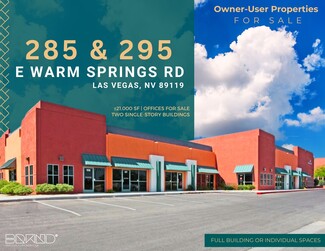 More details for 285 & 295 E Warm Springs Rd – Office for Sale, Las Vegas, NV