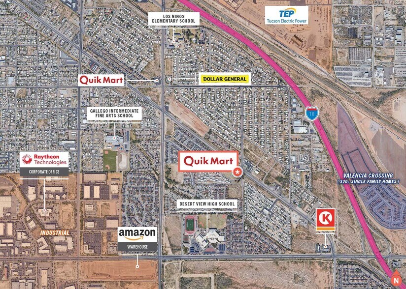 4280 E Benson Hwy, Tucson, AZ à vendre - Aérien - Image 2 de 5