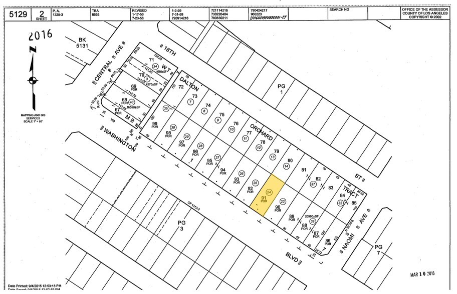 1359 E Washington Blvd, Los Angeles, CA for sale - Plat Map - Image 2 of 3