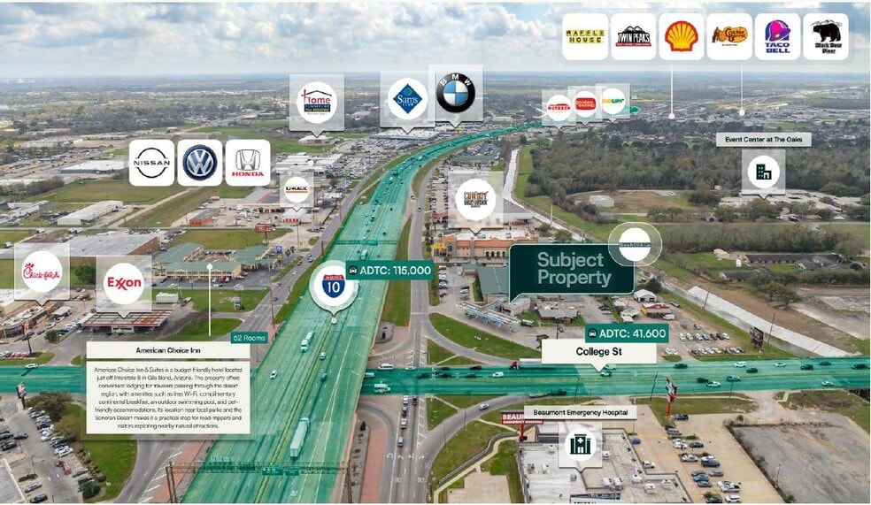 1050 Interstate 10 S, Beaumont, TX à vendre - Photo du bâtiment - Image 2 de 3