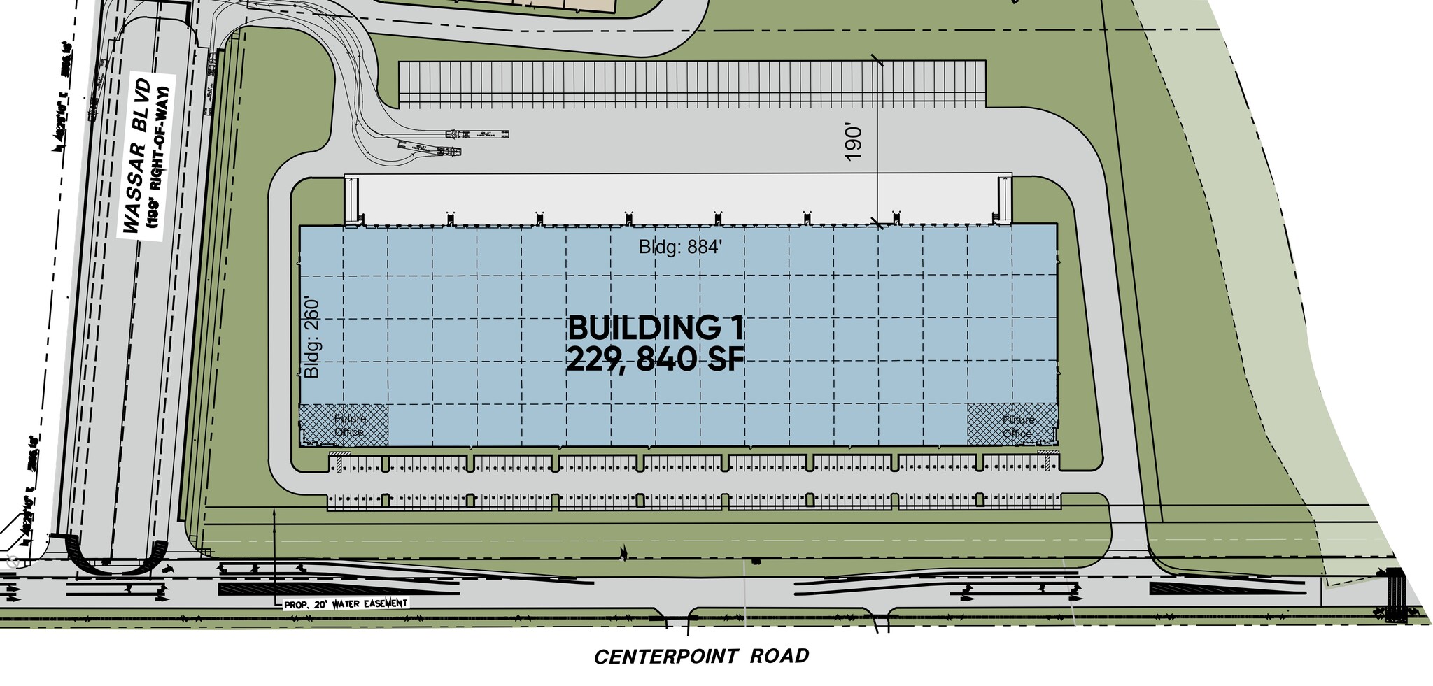 MidPointe Logistics Centre, San Marcos, TX à louer Plan de site- Image 1 de 2