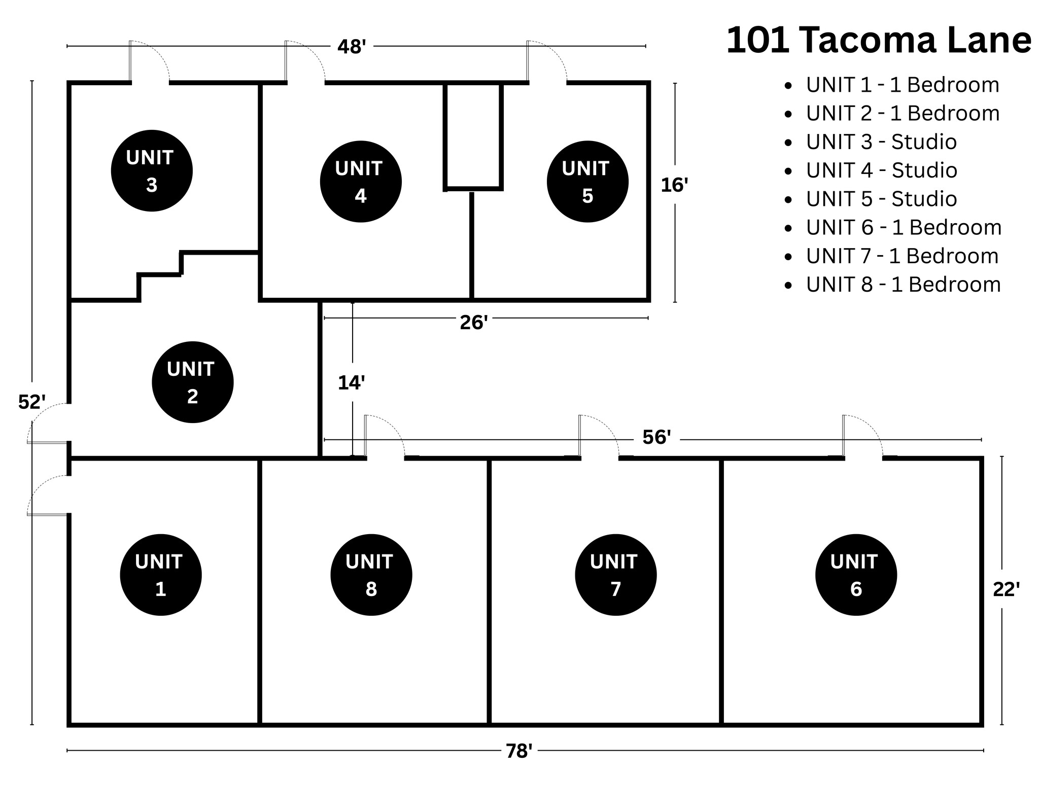 101-107 Tacoma Ln, West Palm Beach, FL for lease Site Plan- Image 1 of 1