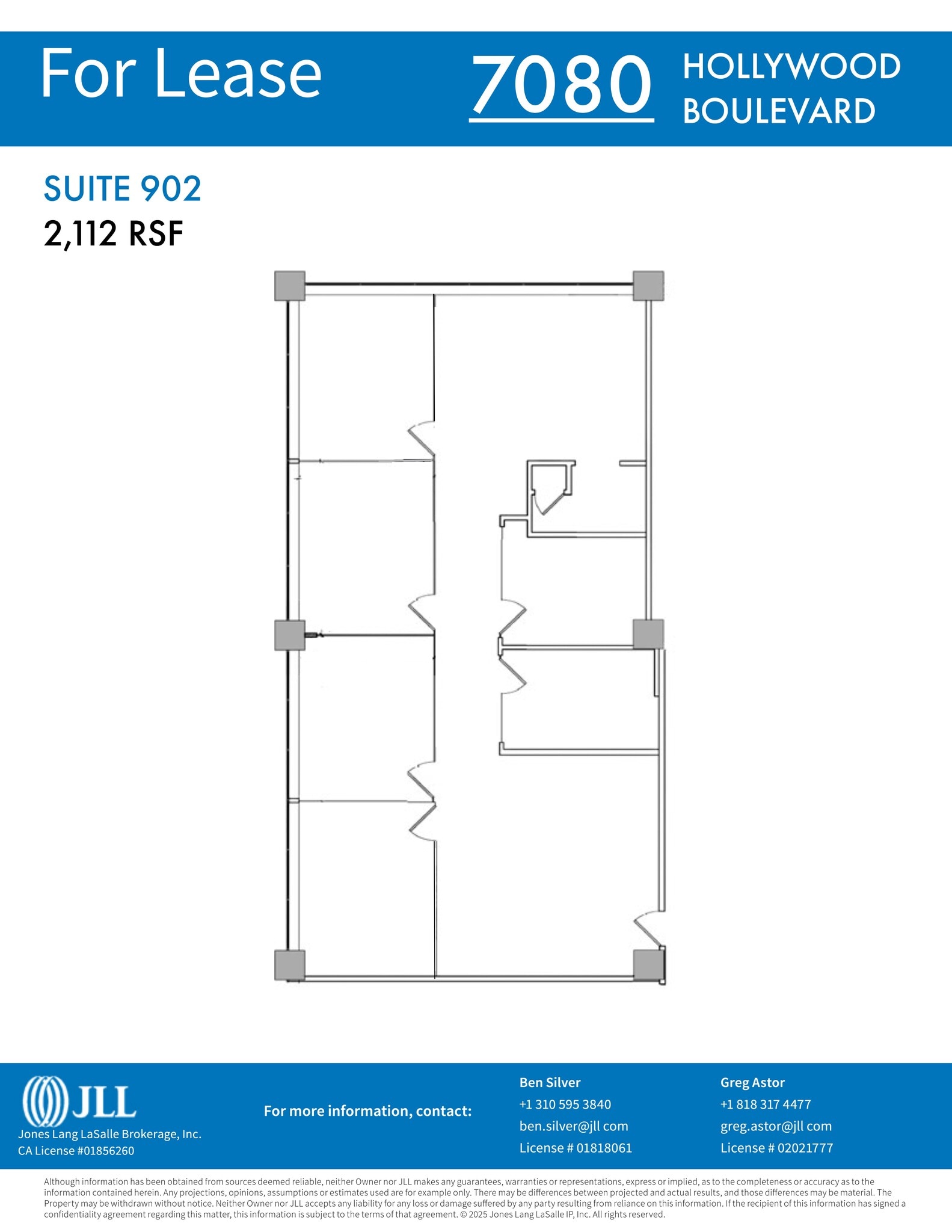 7080 Hollywood Blvd, Los Angeles, CA à louer Plan de site- Image 1 de 1
