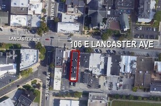 106 E Lancaster Ave, Wayne, PA - AERIAL  map view