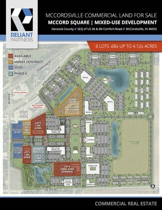 Plus de détails pour US 36 & Mt. Comfort Road, McCordsville, IN - Terrain à vendre