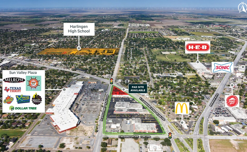 607 N 77 Sunshine Strip Pad Site, Harlingen, TX for lease - Building Photo - Image 2 of 4