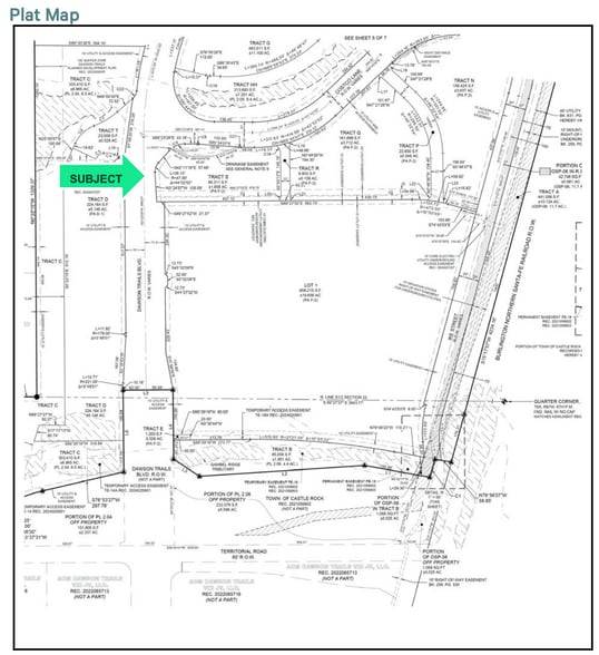 101 Dawson Dr, Castle Rock, CO for lease - Plat Map - Image 2 of 4