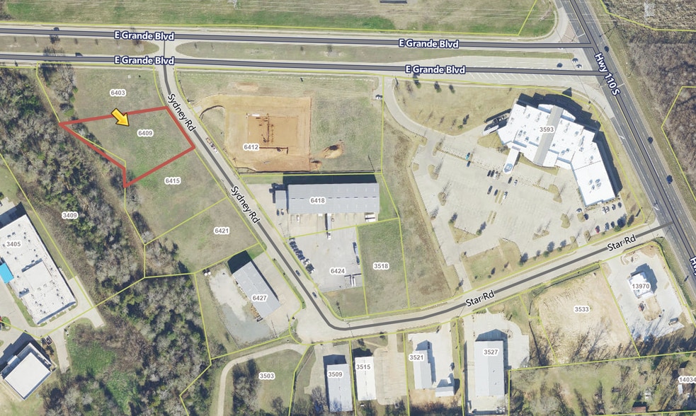 6409 Sydney Rd, Tyler, TX for sale - Aerial - Image 1 of 3