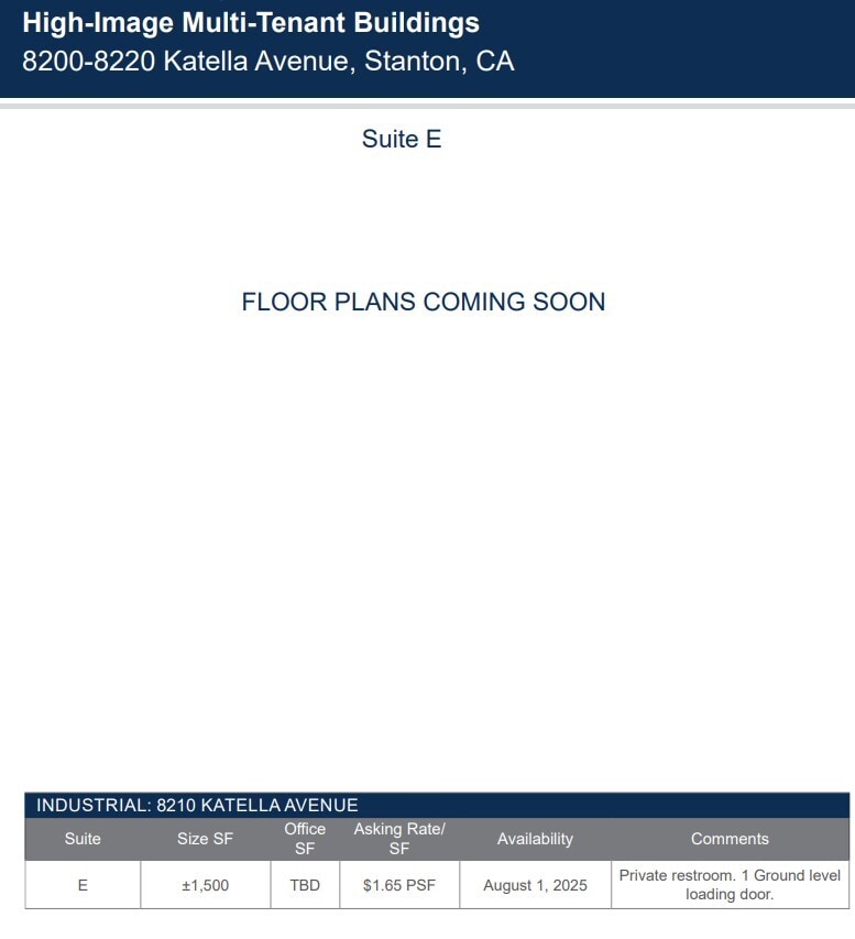 8200-8220 Katella Ave, Stanton, CA for lease Floor Plan- Image 1 of 1