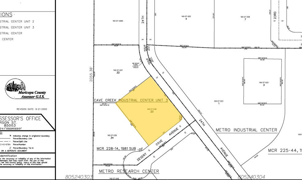 11042 N 24th Ave, Phoenix, AZ à louer - Plan cadastral - Image 2 de 6