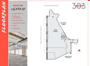 303 Almaden Blvd, San Jose, CA à louer Plan d’étage- Image 1 de 1