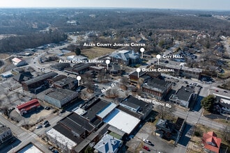 106 Public Sq, Scottsville, KY - Aérien Vue de la carte