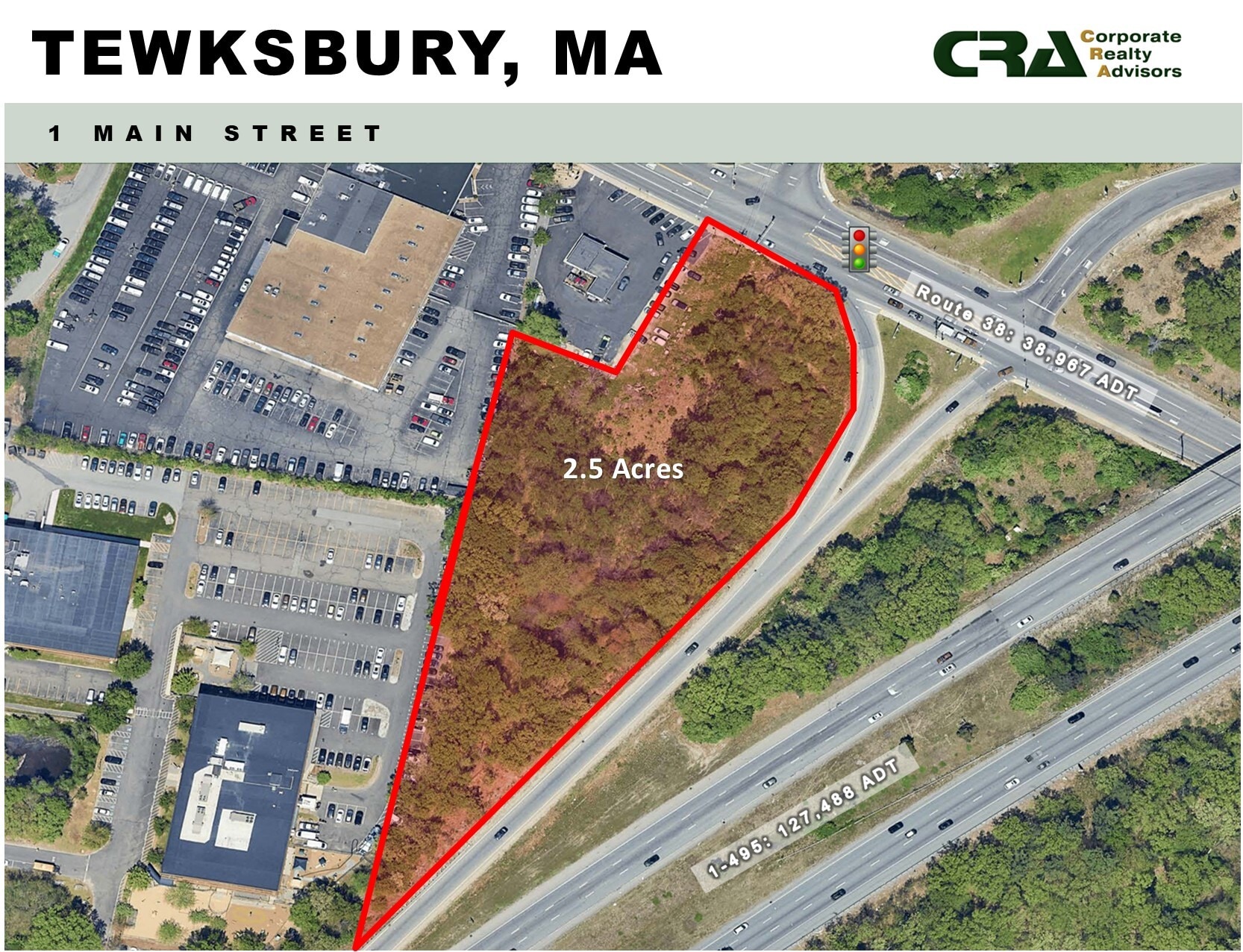 1 Main St, Tewksbury, MA for lease Aerial- Image 1 of 4