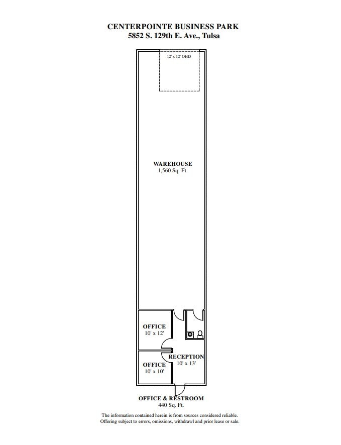 5802-5888 S 129th Ave, Tulsa, OK for lease Floor Plan- Image 1 of 1