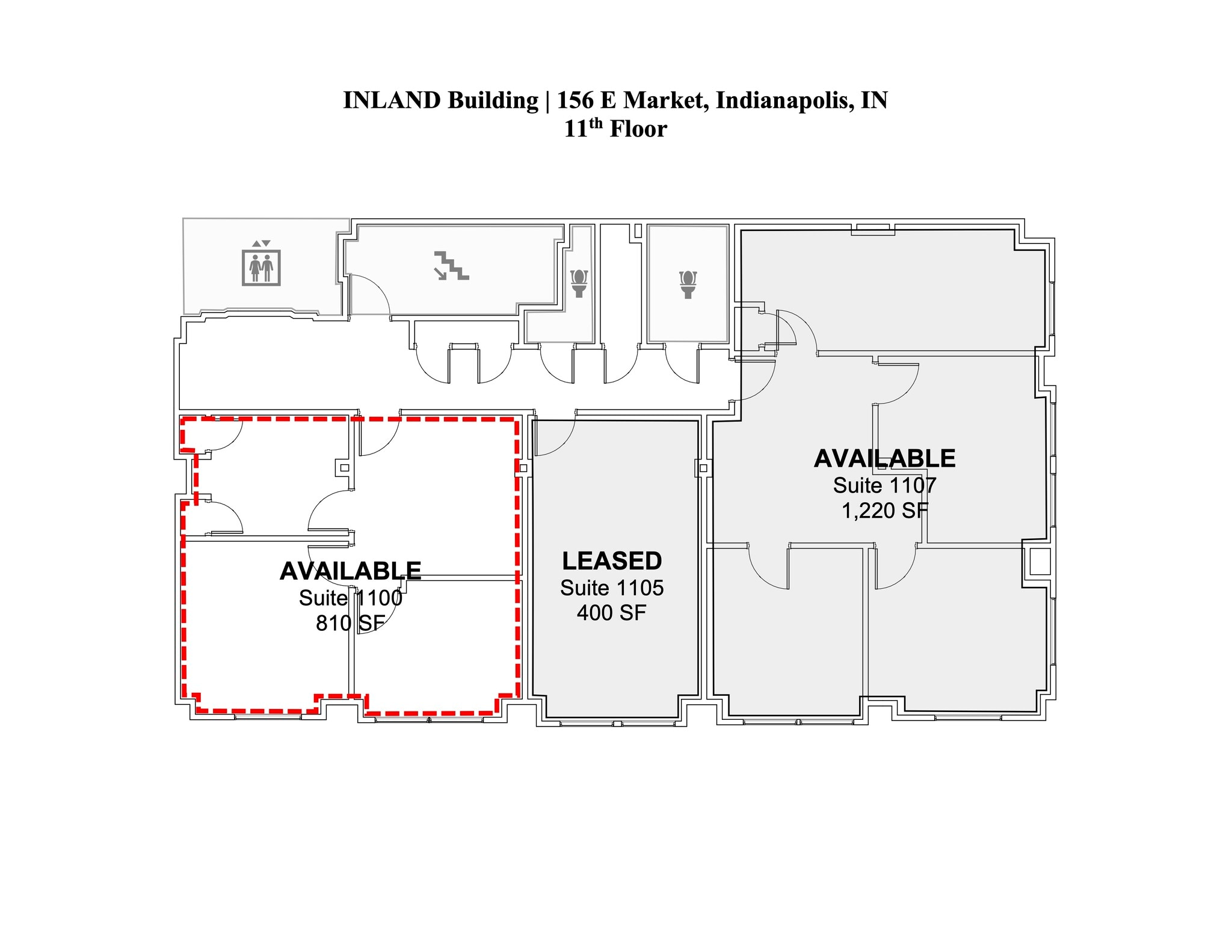 156-160 E Market St, Indianapolis, IN for lease Floor Plan- Image 1 of 1