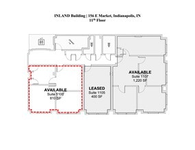 156-160 E Market St, Indianapolis, IN for lease Floor Plan- Image 1 of 1