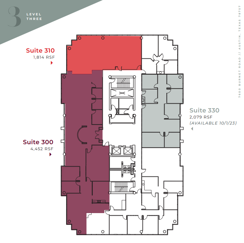 7600 Burnet Rd, Austin, TX à louer Plan d  tage- Image 1 de 1