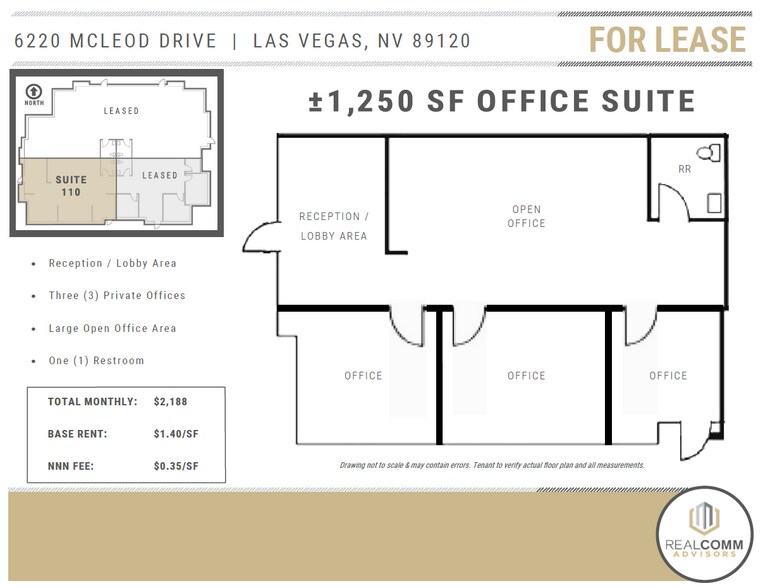 6220 McLeod Dr, Las Vegas, NV à louer - Photo du bâtiment - Image 3 de 8