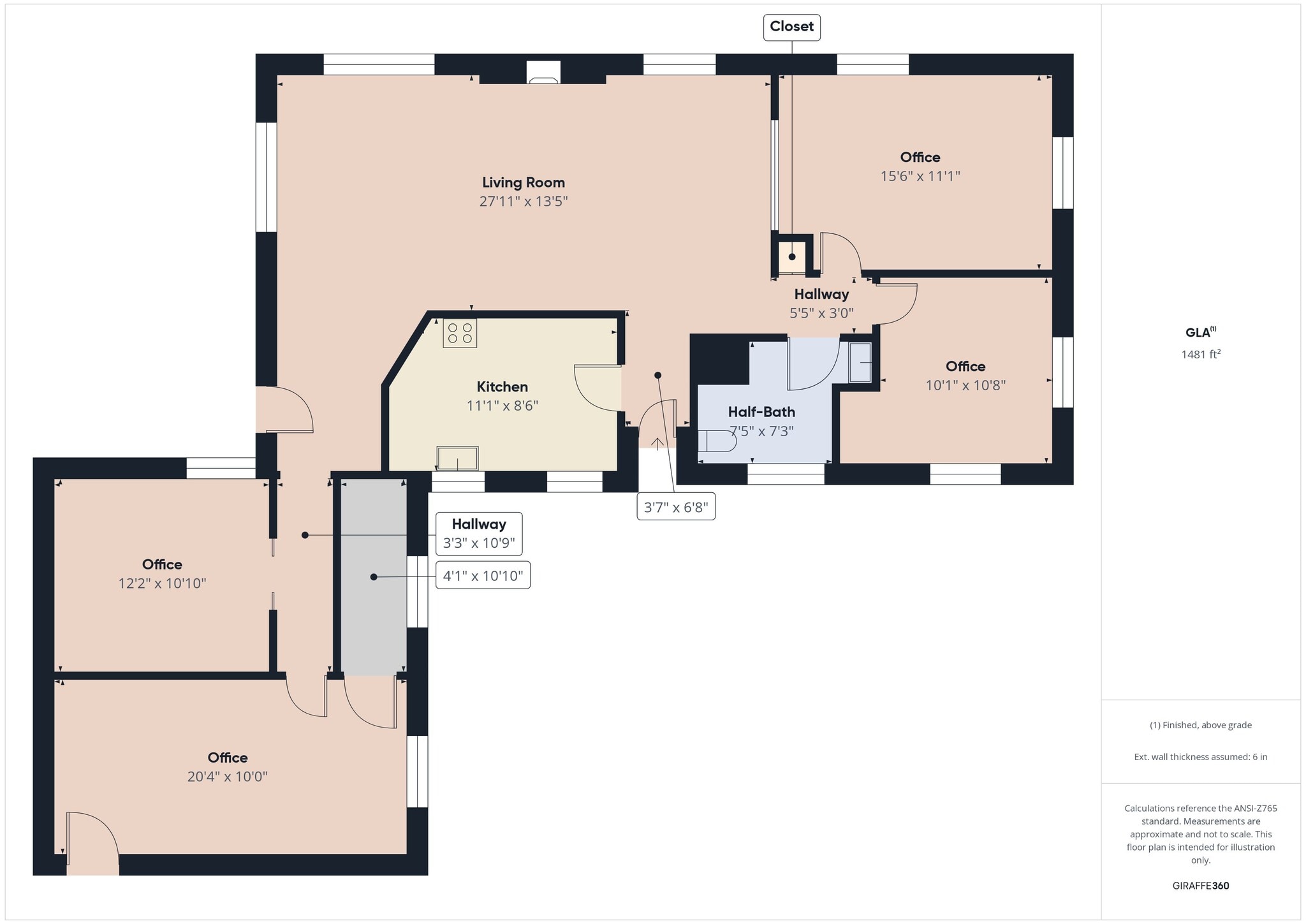 1002 11th St, Lakeport, CA à louer Plan d’étage- Image 1 de 1