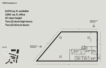 1121-1129 Conveyor Ln, Dallas, TX à louer Plan d’étage- Image 1 de 1