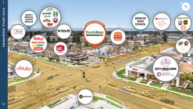 575 W Olive Ave, Merced, CA - AERIAL map view - Image1