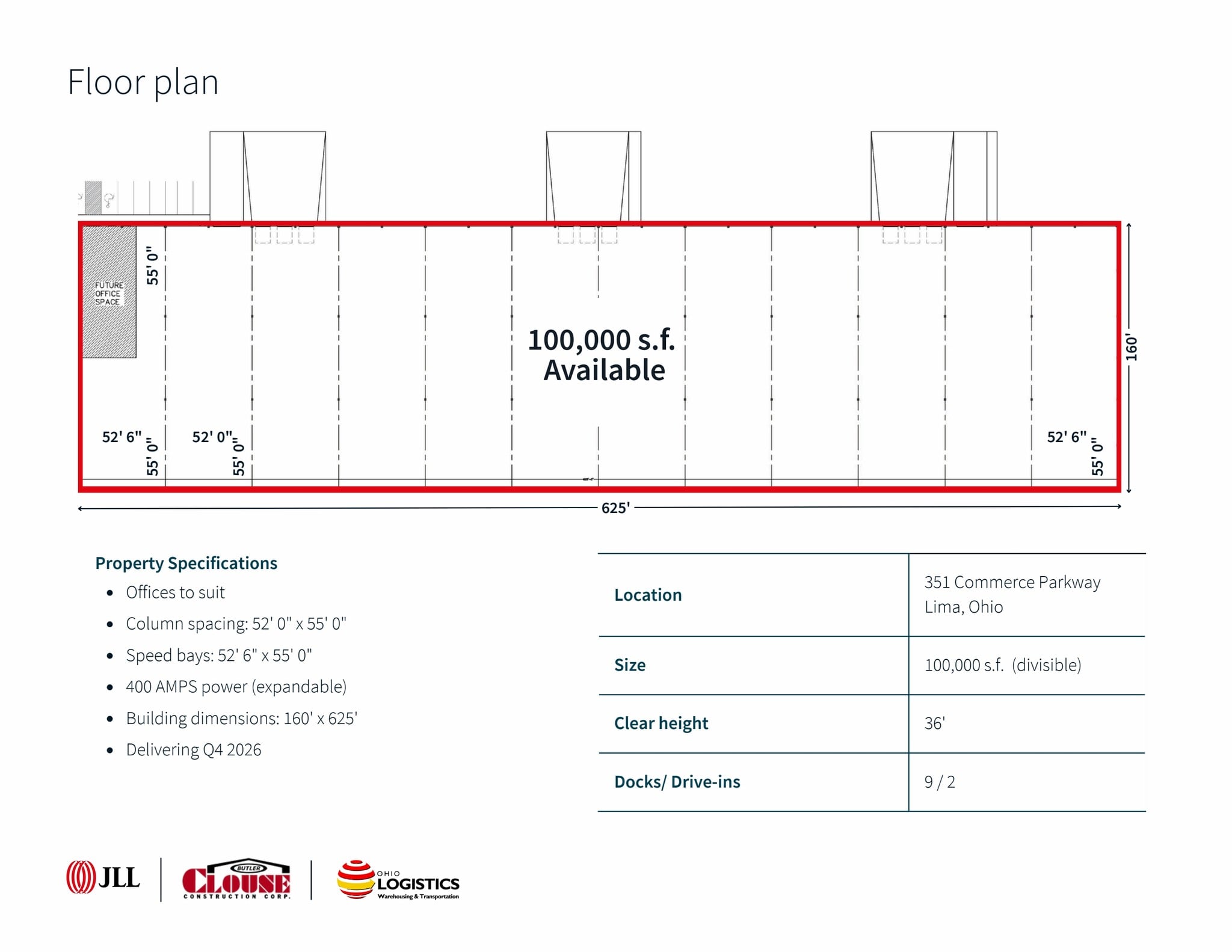 351 Commerce Pky, Lima, OH à louer Plan d’étage- Image 1 de 1