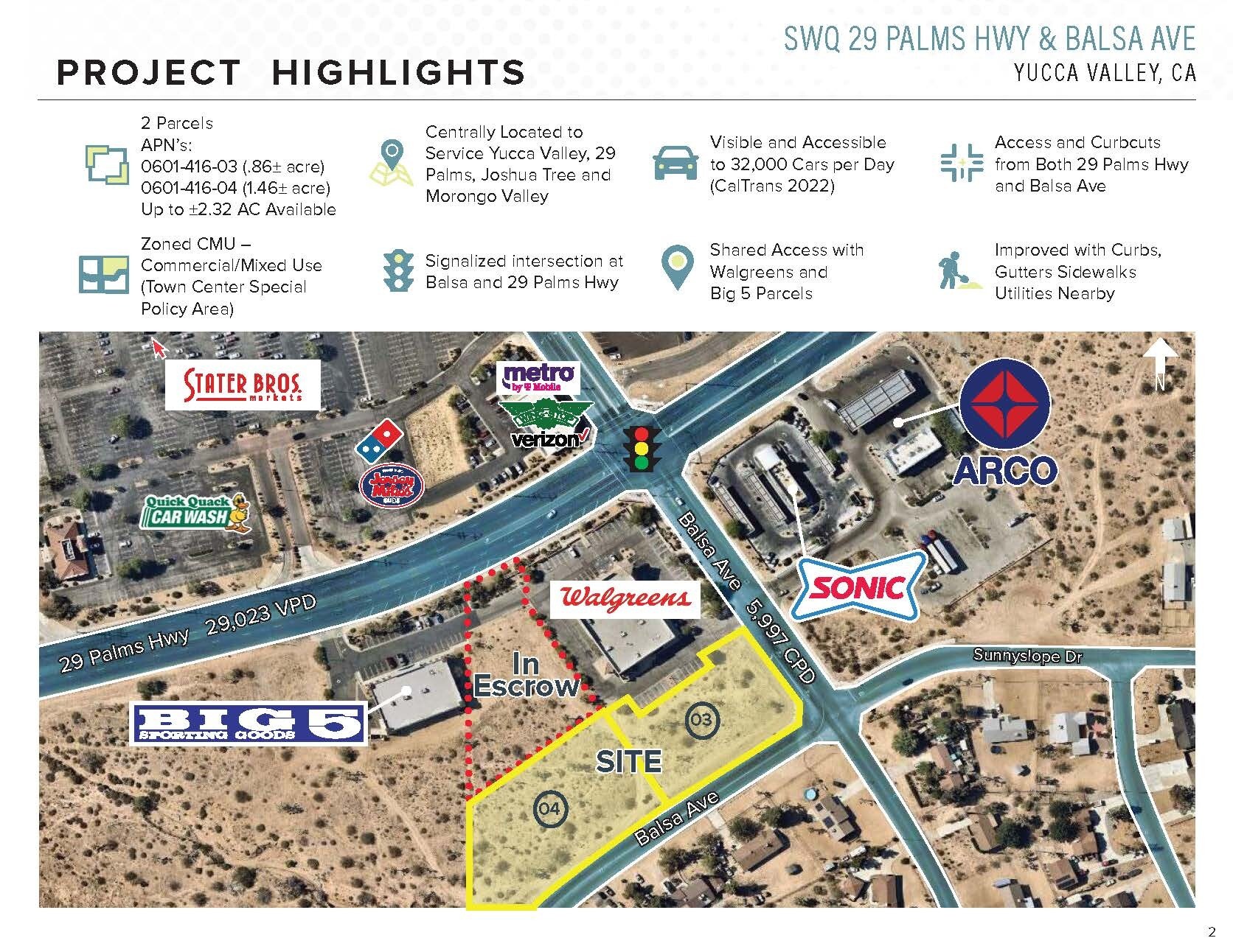 29 Palms Hwy (Hwy 62) hwy, Yucca Valley, CA for sale Primary Photo- Image 1 of 3