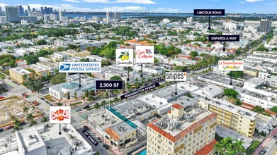 1309 Washington Ave, Miami Beach, FL - AERIAL  map view - Image1