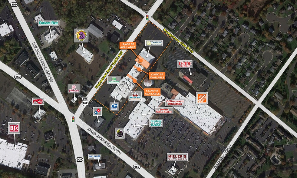 411 Doylestown Rd, Montgomeryville, PA for lease - Aerial - Image 2 of 6