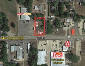 800 Polk St, Mansfield, LA - AERIAL  map view