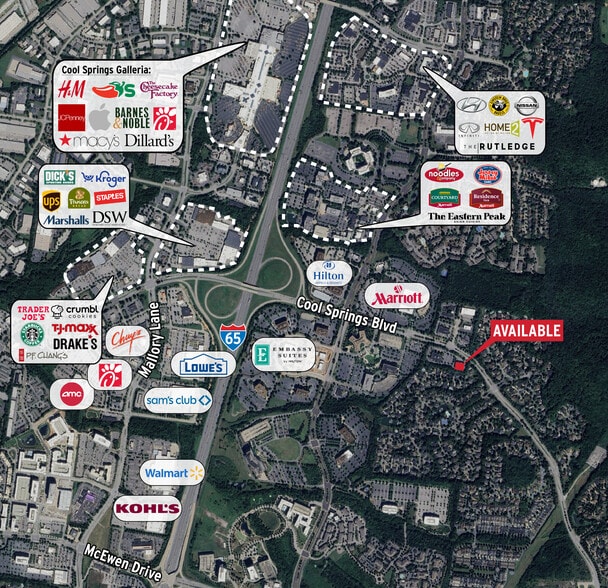 751 Cool Springs Blvd, Franklin, TN for lease - Aerial - Image 3 of 9