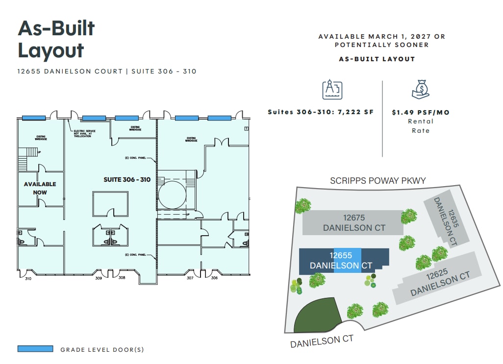 12625 Danielson Ct, Poway, CA à louer Plan d’étage- Image 1 de 2