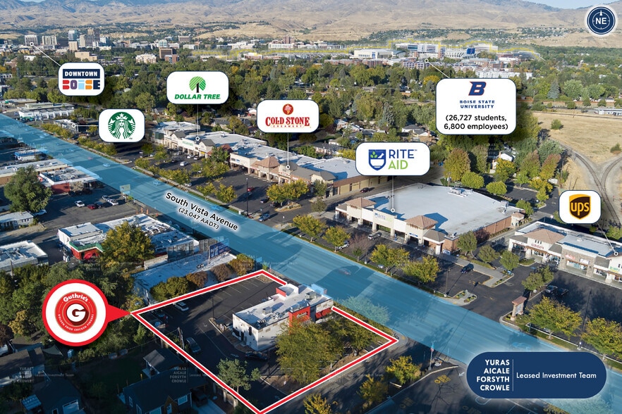 1103 S Vista Ave, Boise, ID for sale - Aerial - Image 2 of 5