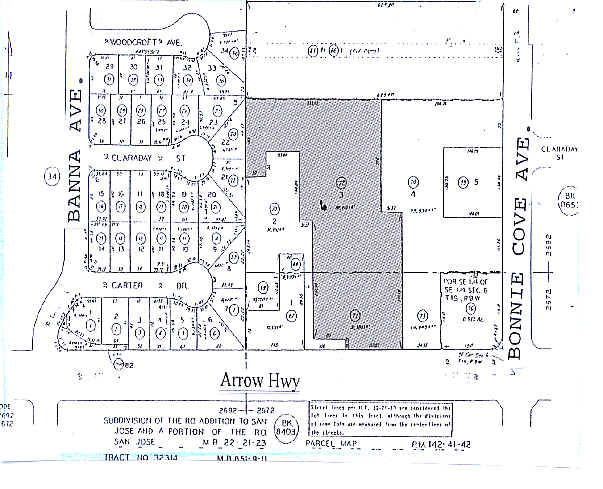 411-441 E Arrow Hwy, Glendora, CA for lease - Plat Map - Image 2 of 19