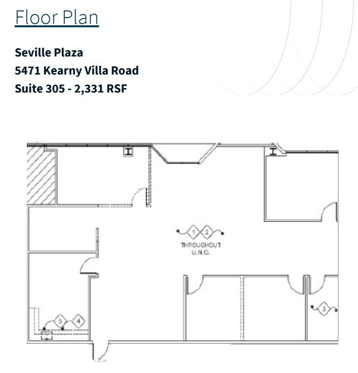 5471 Kearny Villa Rd, San Diego, CA à louer Plan d’étage- Image 1 de 2